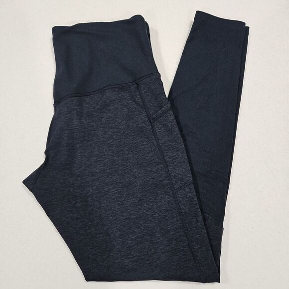 Athleta Pants - Athleta Exhale Heel Tight 1X Heathered Blue High Rise Leggings Pockets Softluxe